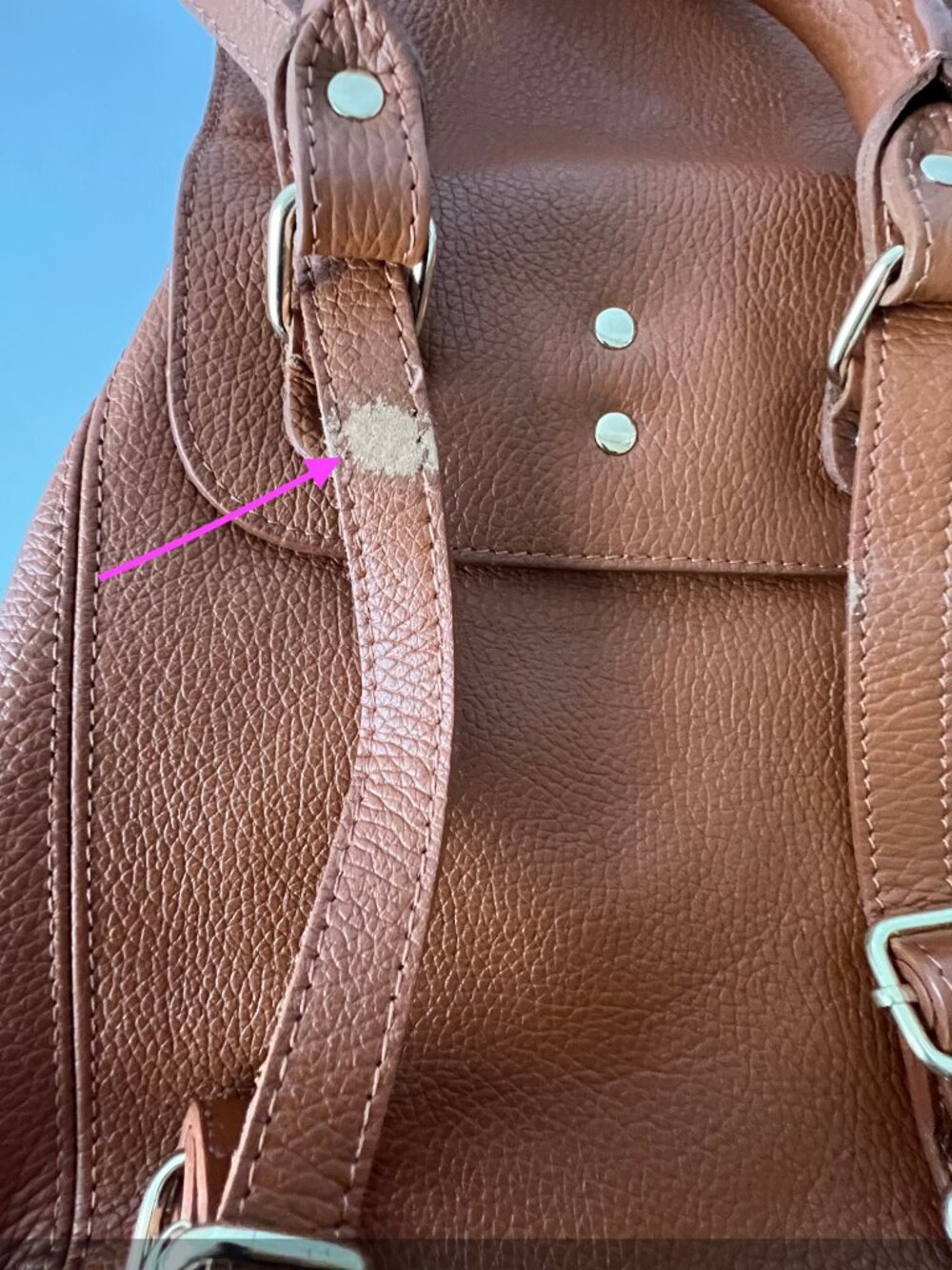 Italian Backpack Style or Crossbody Bag, Brown Leather with Top Handle - Picture 12 of 16